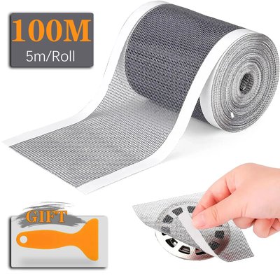 Featured image for הבחירה המושלמת: 5~100m Cutable Shower Drain Hair Catcher Self-Adhesive Floor Drain Stickers Disposable Mesh Sink Strainer Filter For Bathroom